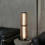 Lampadaire Colonne en Verre - Gris Fumée H65cm