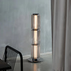 Lampadaire Colonne en Verre - Gris Fumée H95cm