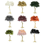 Lampadaire Design Arbre Plumes d'Autruche - Beige