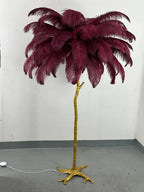 Lampadaire Design Arbre Plumes d'Autruche - Bordeau