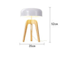 Lampadaire Design Bois Massif et Abat - jour Champignon - A