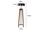 Lampadaire Design Bois Massif et Abat - jour Champignon - B