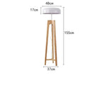 Lampadaire Design Bois Massif et Abat - jour Champignon - C