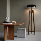 Lampadaire Design Bois Massif et Abat - jour Champignon - D