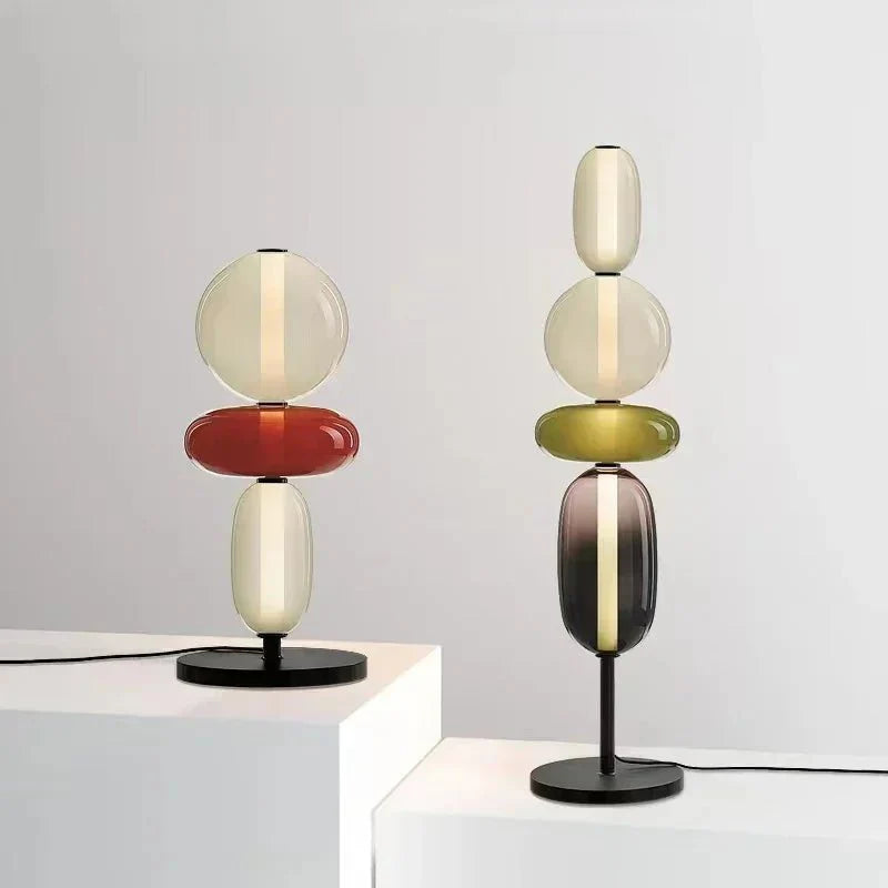 Lampadaire Design Italien en Verre Coloré Style Totem - Lampadaire 4 têtes A