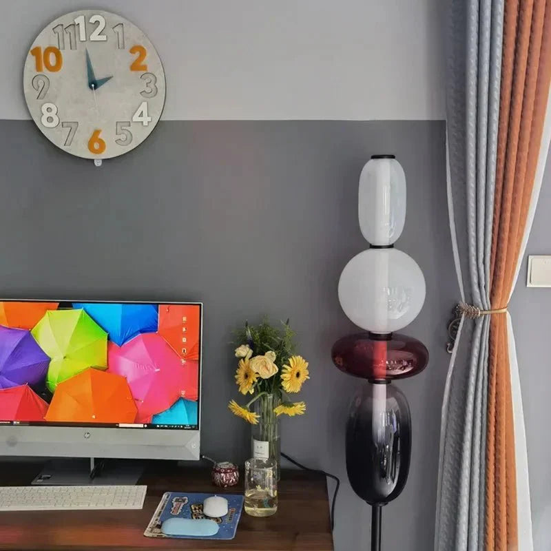 Lampadaire Design Italien en Verre Coloré Style Totem - Lampadaire 4 têtes A
