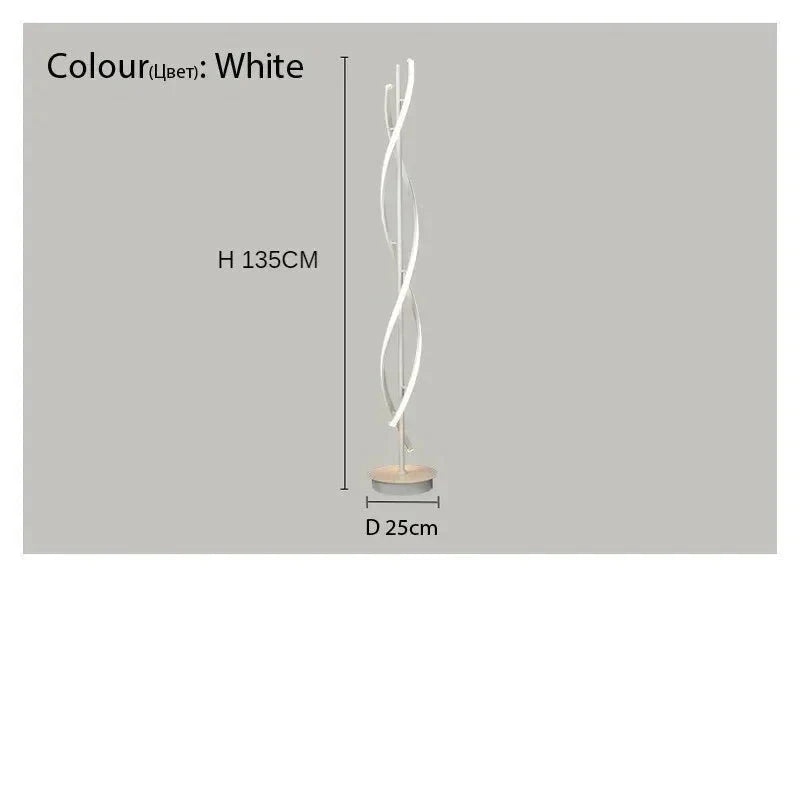 Lampadaire LED Spirale Design Moderne - B