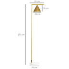 Lampadaire Liseuse Doré sur Pied en Métal -