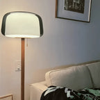 Lampadaire Scandinave Bois et Verre - Blanc froid