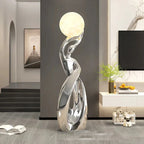 Lampadaire Sculptural avec Globe - A
