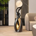 Lampadaire Sculptural avec Globe - A