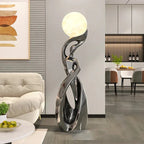 Lampadaire Sculptural avec Globe - B