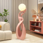 Lampadaire Sculptural avec Globe - C