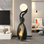 Lampadaire Sculptural avec Globe - F