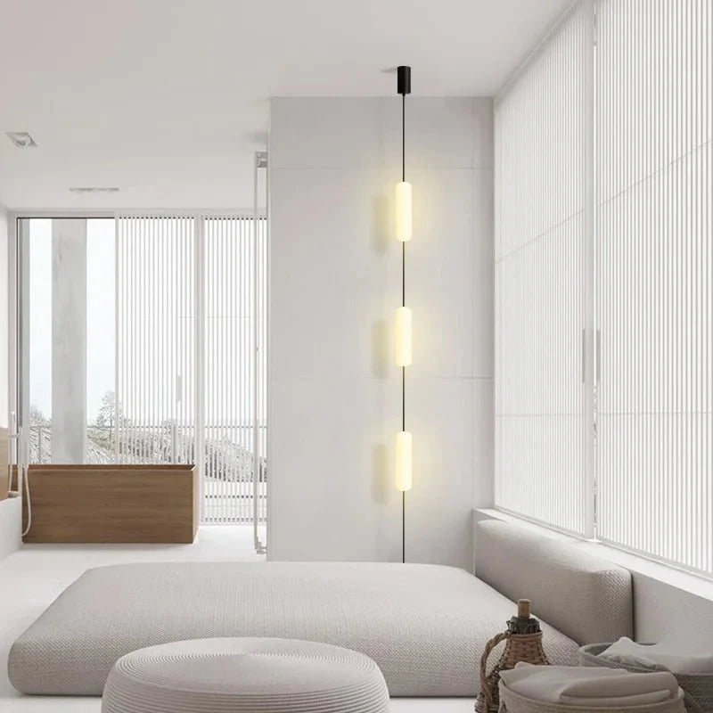 Lampadaire Tube LED Vertical Minimaliste - 2 LED