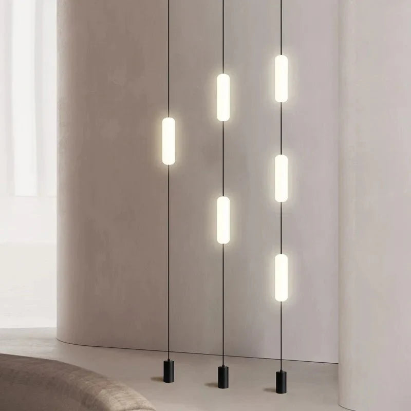 Lampadaire Tube LED Vertical Minimaliste - 3 LED