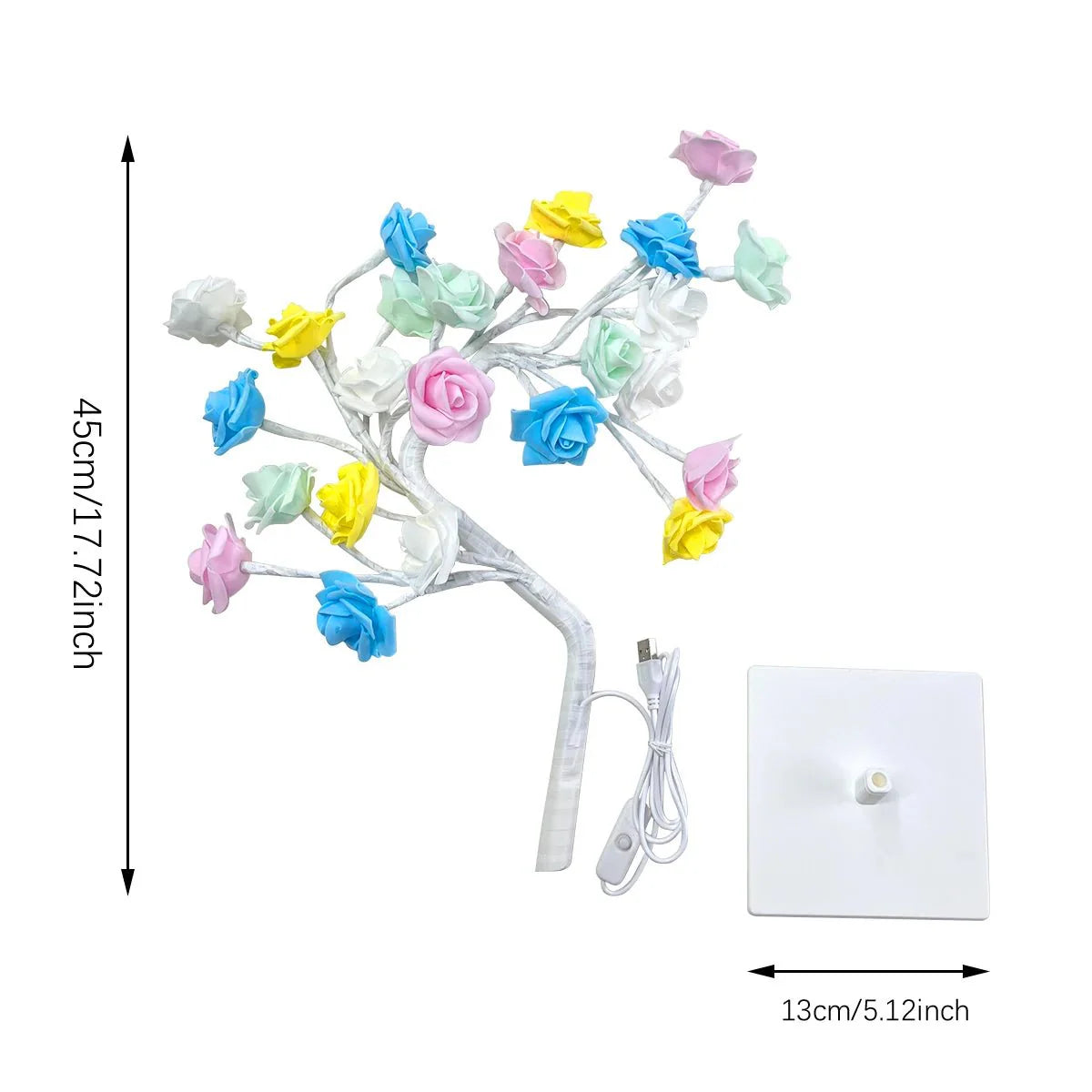 Lampe Arbre à Roses Lumineuses LED - C