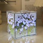 Lampe Cube Fleur - Violet