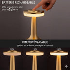 Lampe de Chevet Champignon en Métal - Dorée