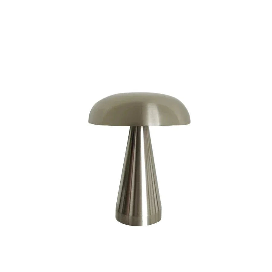 Lampe de Chevet Champignon Métal - Argentée