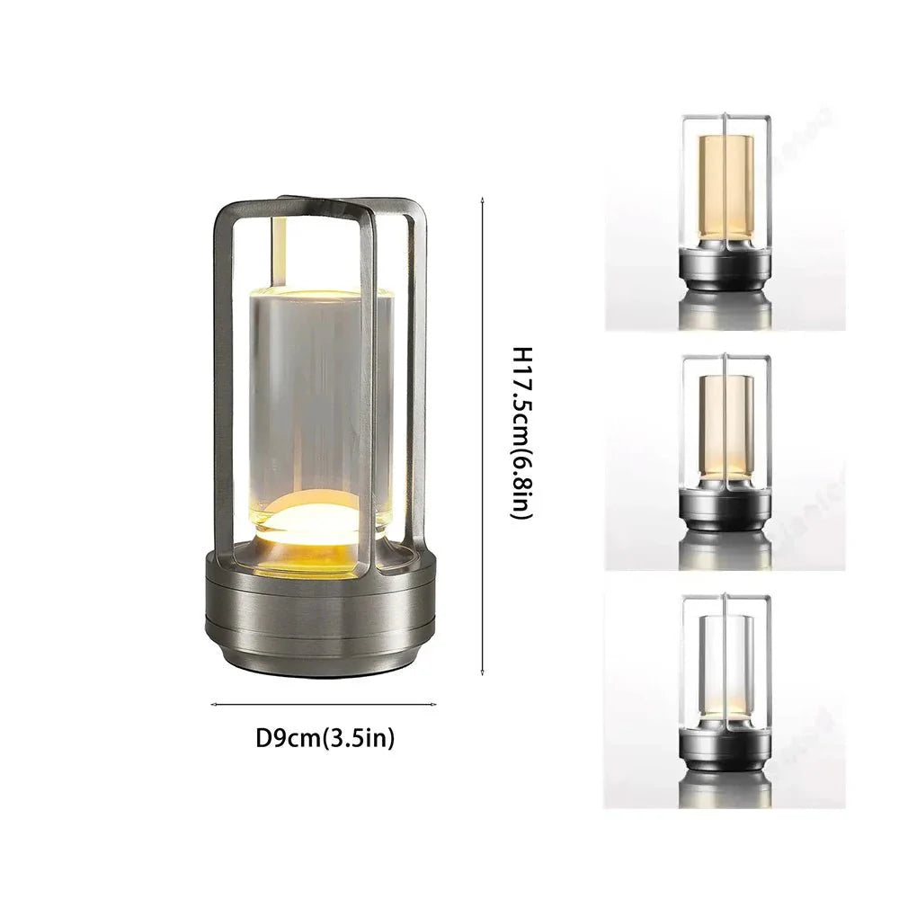 Lampe de Chevet Design Lanterne - Argentée