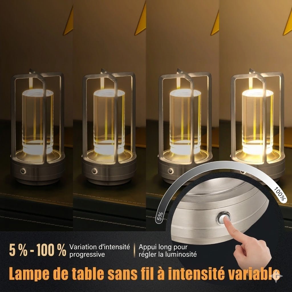 Lampe de Chevet Design Lanterne - Dorée