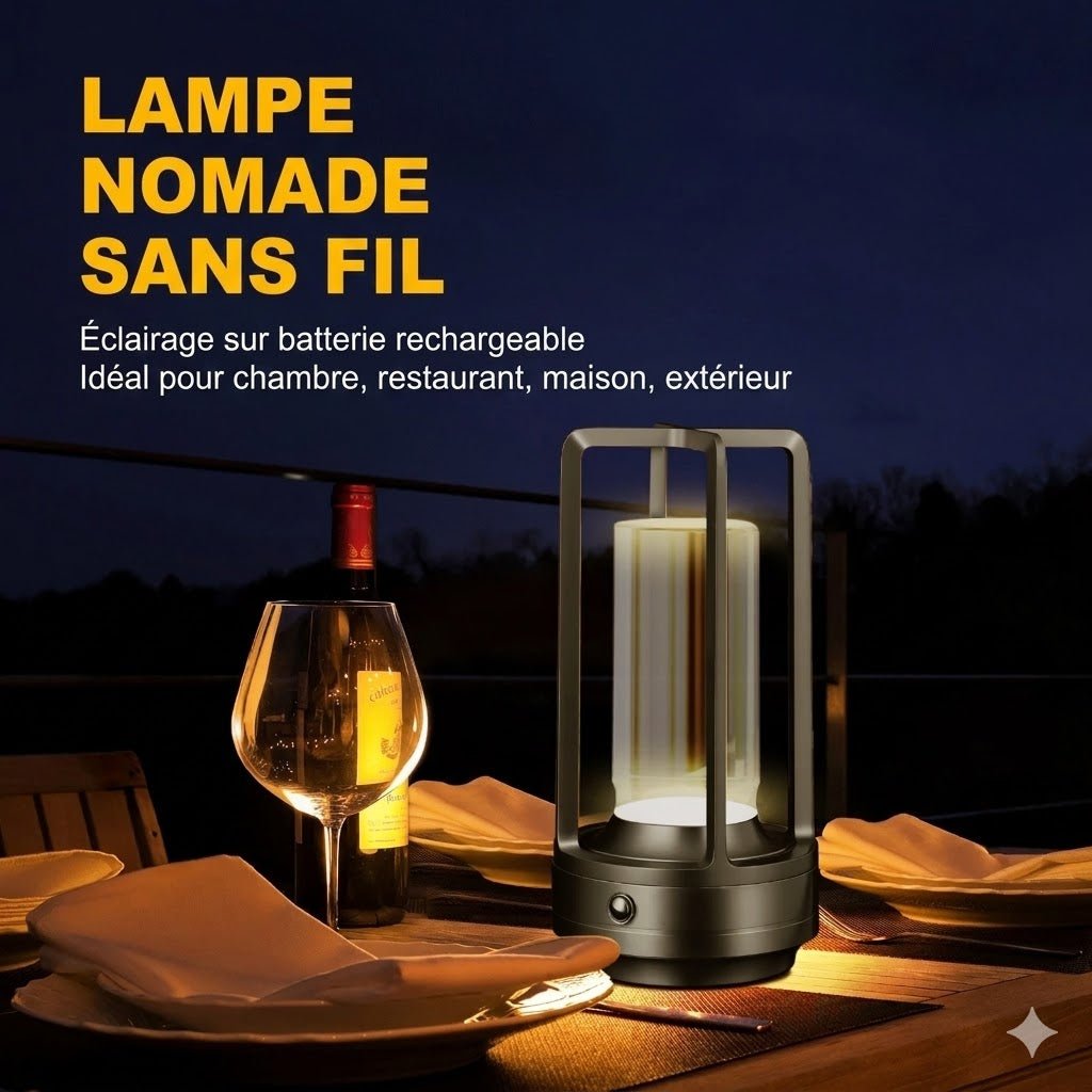 Lampe de Chevet Design Lanterne - Dorée