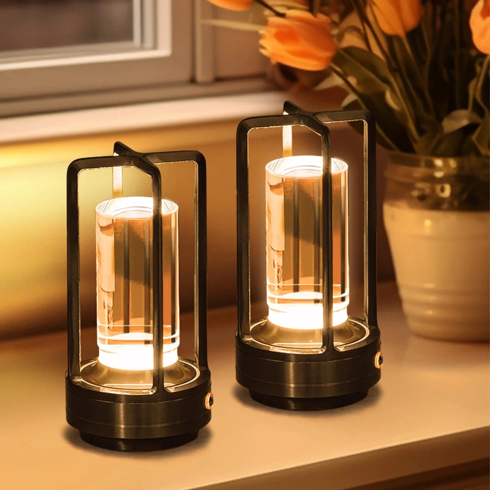 Lampe de Chevet Design Lanterne - Dorée