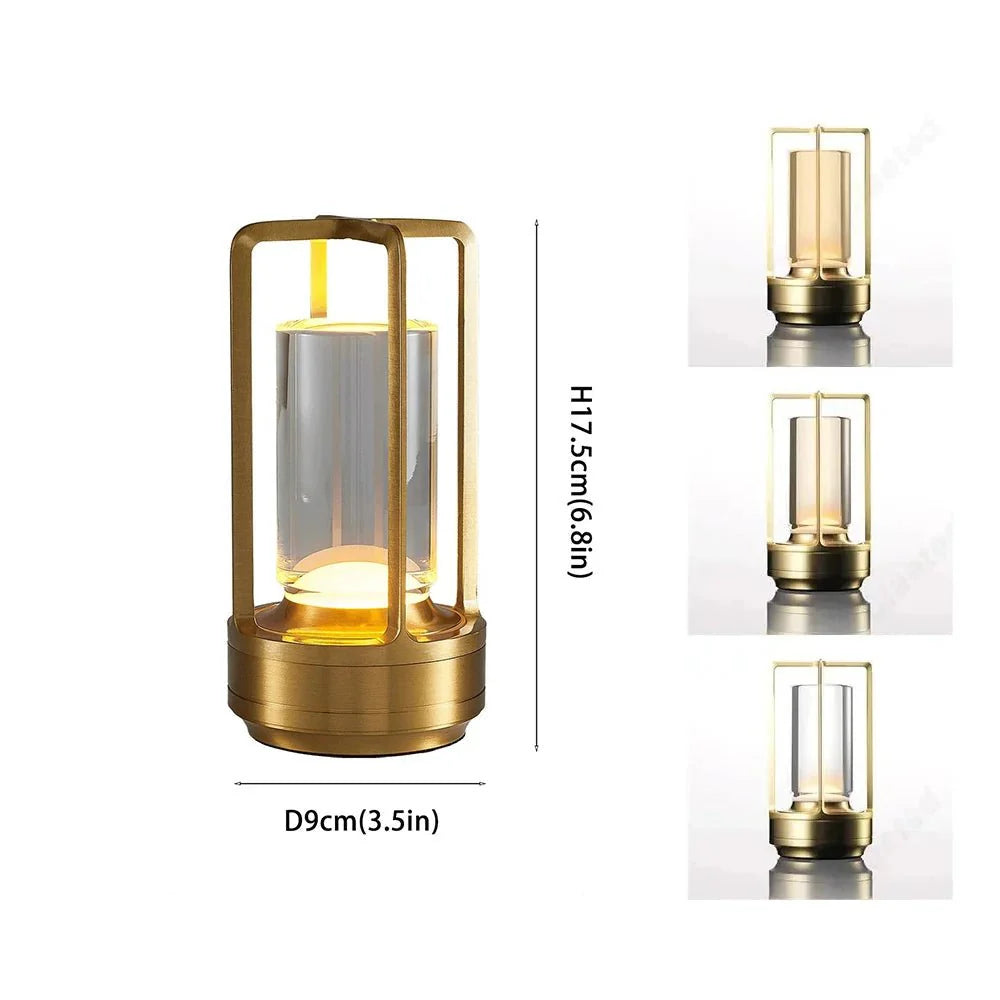 Lampe de Chevet Design Lanterne - Dorée