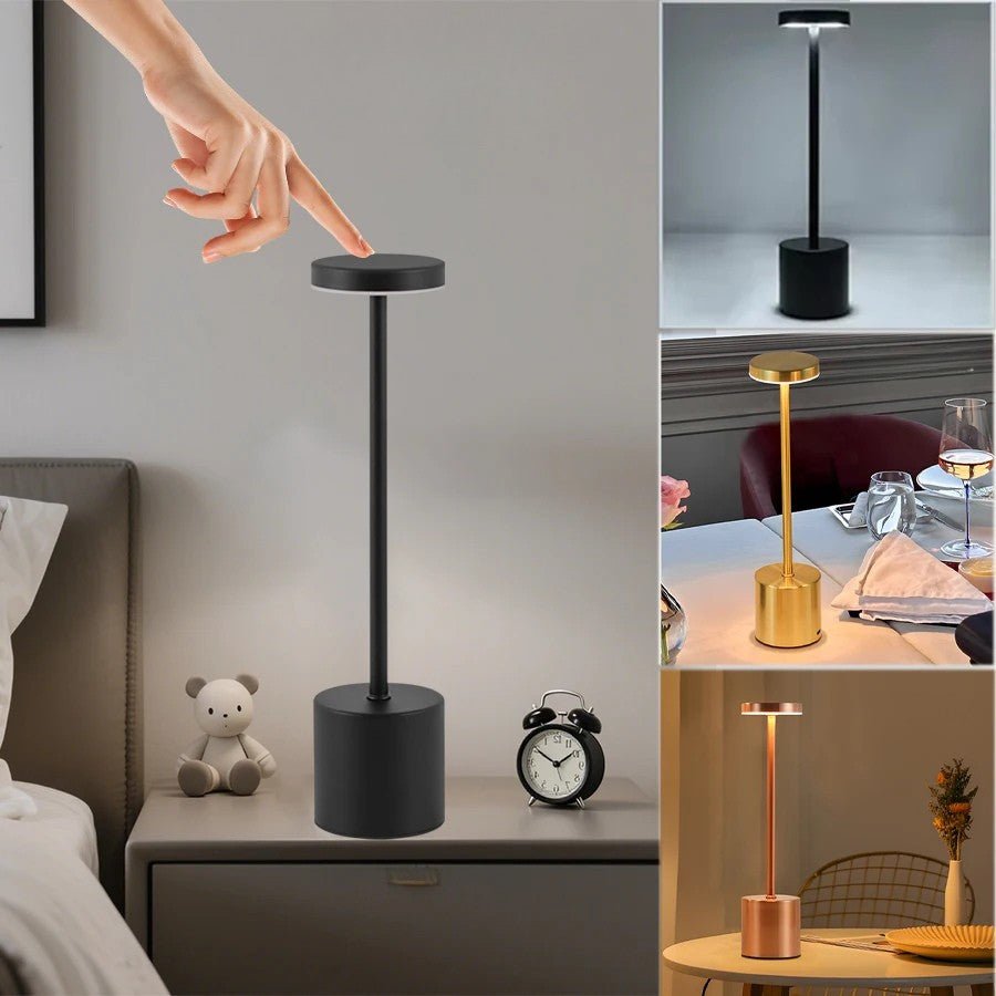 Lampe de Chevet Design Minimaliste - Noir