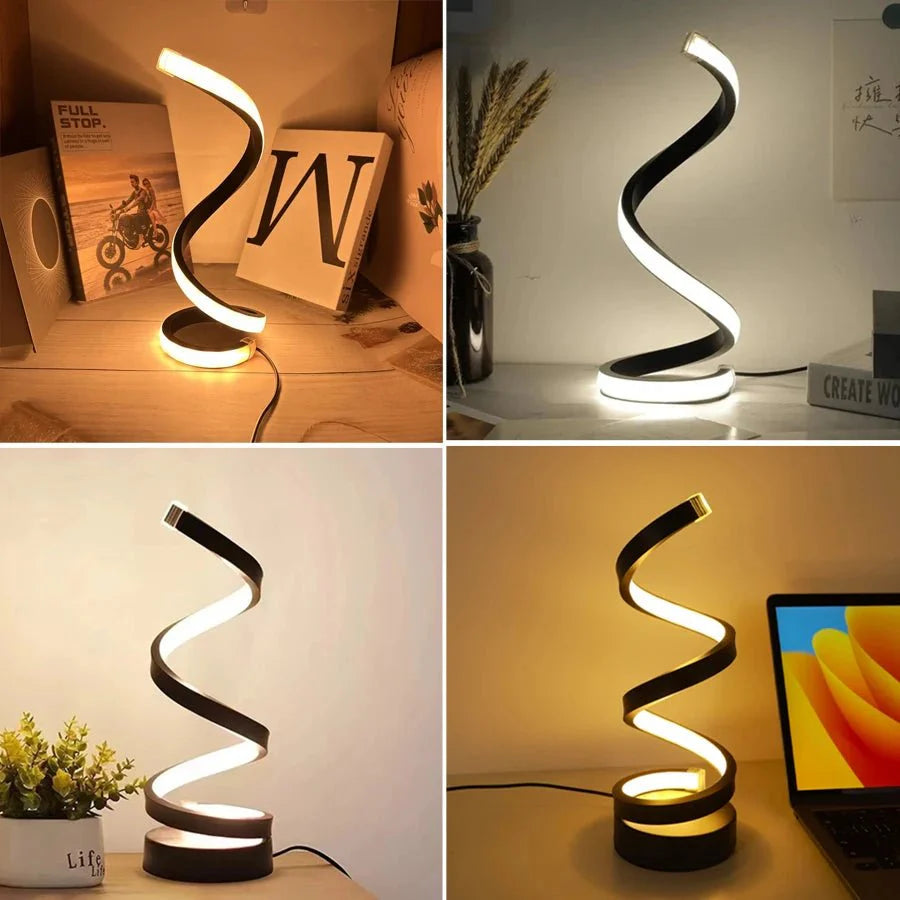 Lampe de Chevet Design Spirale LED - A