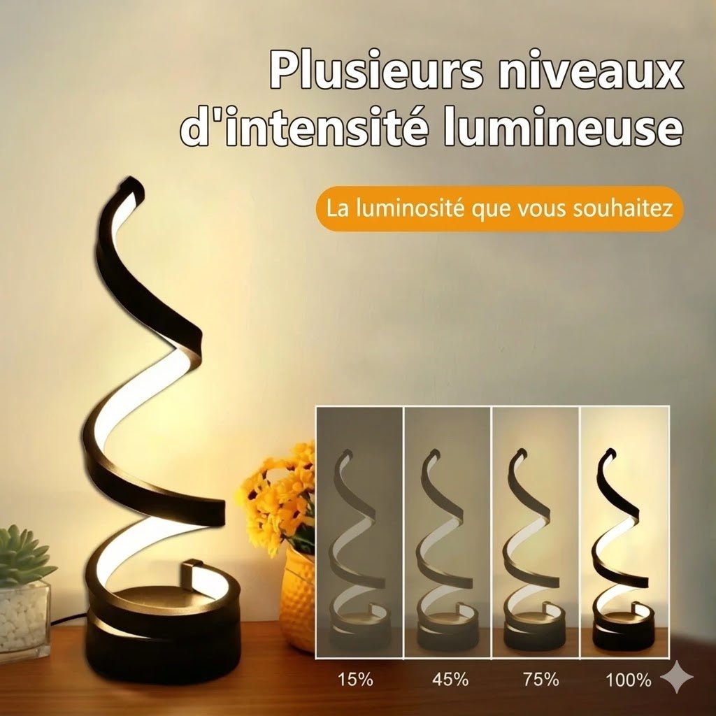 Lampe de Chevet Design Spirale LED - B