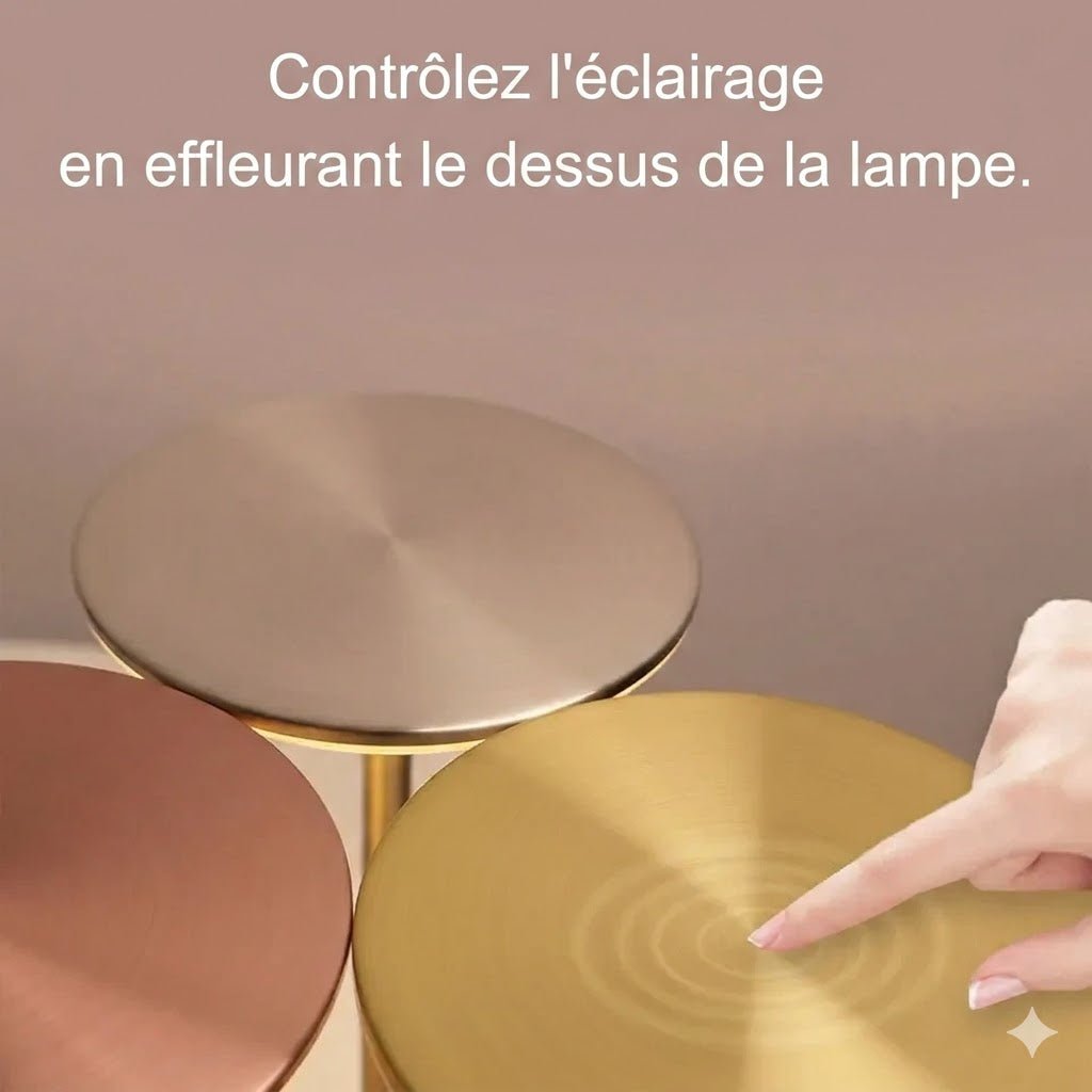 Lampe de Chevet Extra Plate Tactile - Dorée