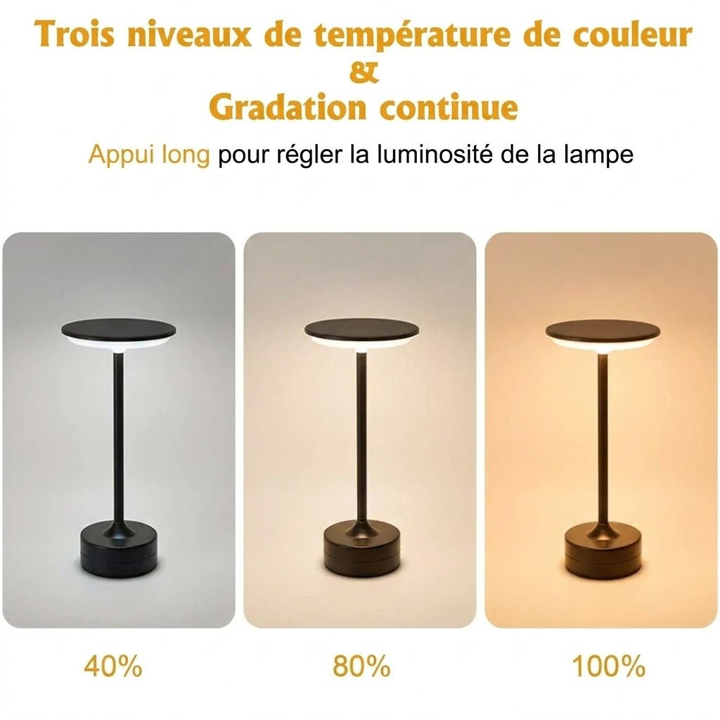 Lampe de Chevet Extra Plate Tactile - Dorée