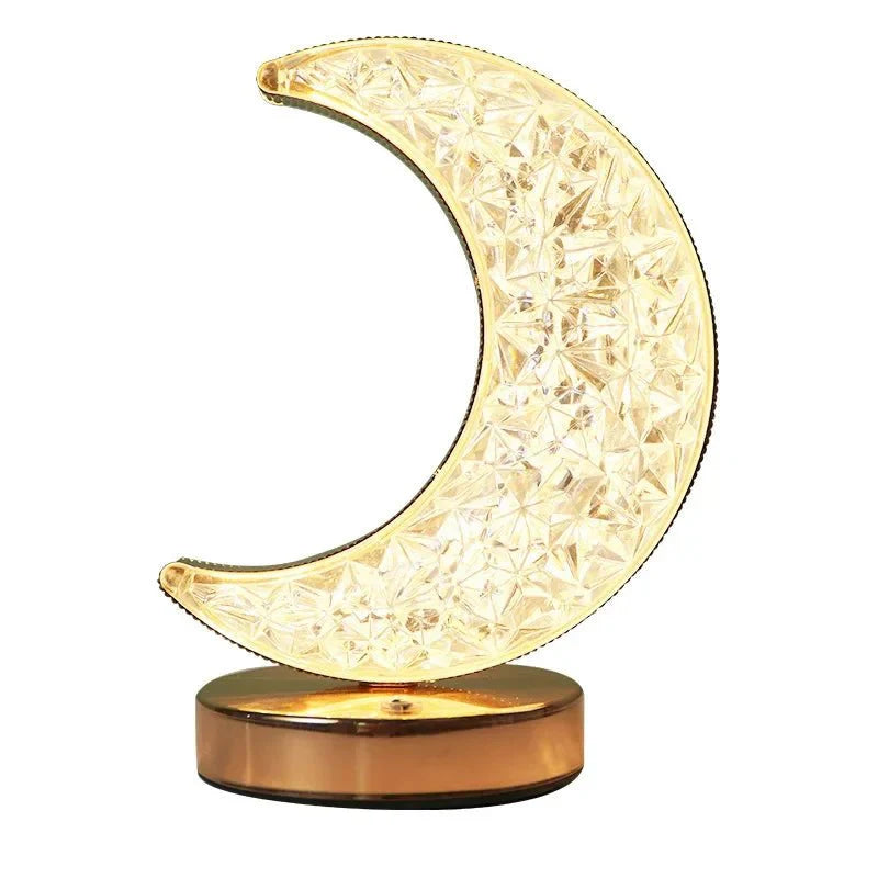 Lampe de Chevet Lune Cristal Tactile -