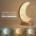 Lampe de Chevet Lune Cristal Tactile -