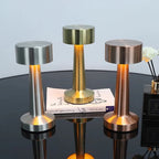 Lampe de Chevet Metal Tactile Rechargeable USB - Dorée