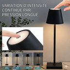 Lampe de Chevet Sans Fil Moderne - Noir