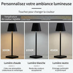 Lampe de Chevet Sans Fil Moderne - Noir