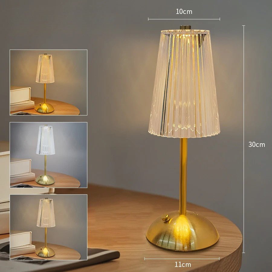 Lampe de Chevet Tactile Effet Cristal Vintage - B