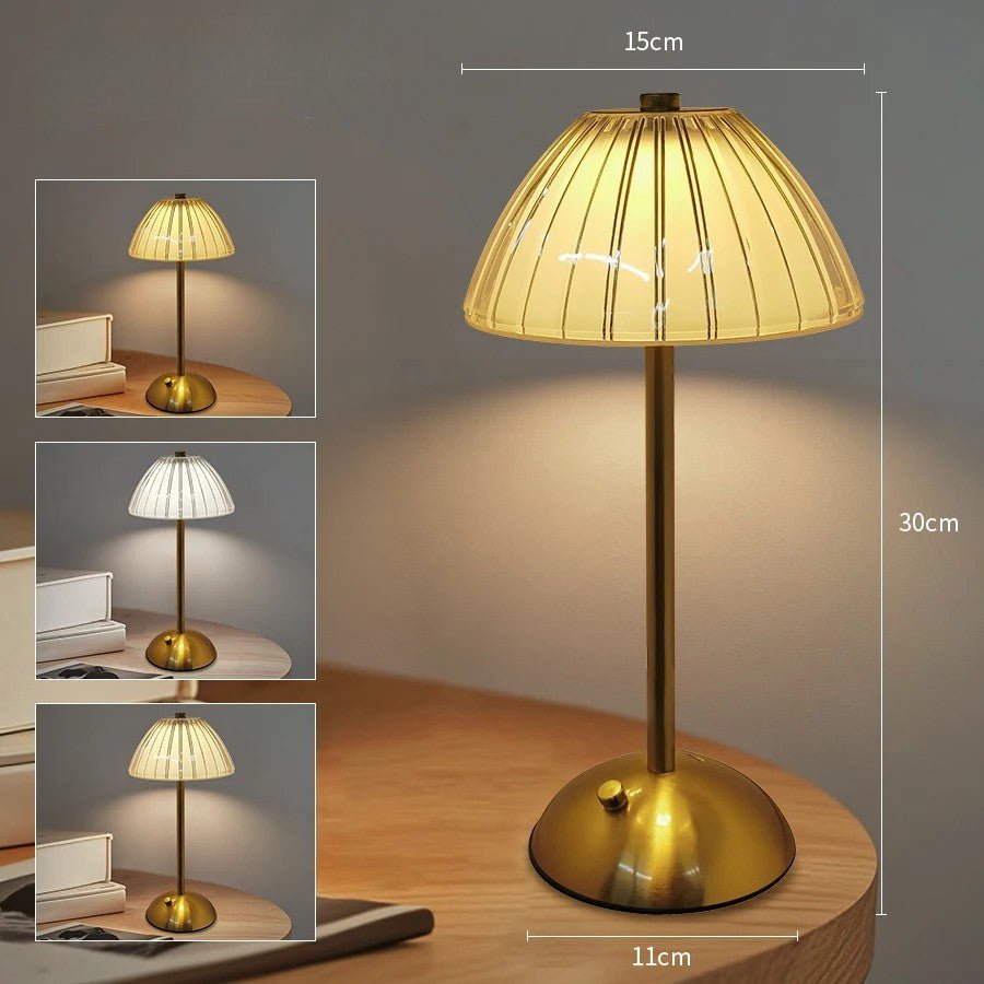 Lampe de Chevet Tactile Effet Cristal Vintage - C