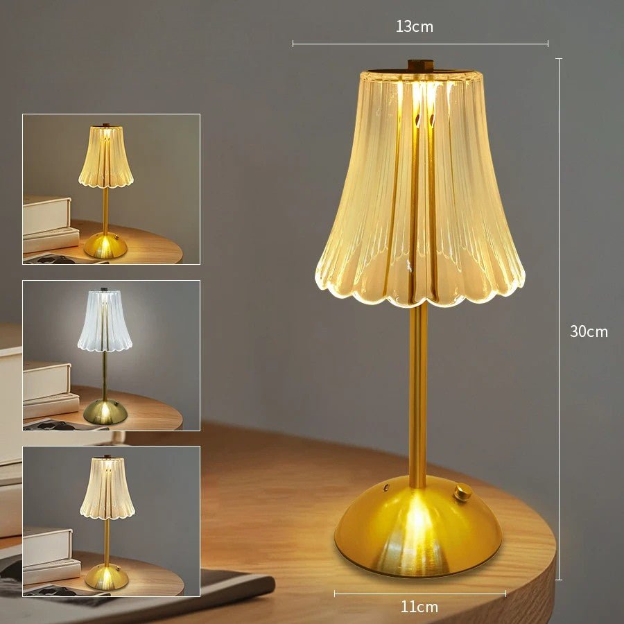 Lampe de Chevet Tactile Effet Cristal Vintage - D