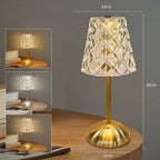 Lampe de Chevet Tactile Effet Cristal Vintage - E