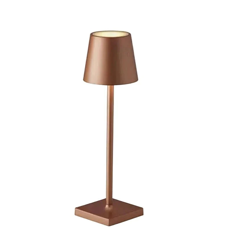 Lampe de Chevet Tactile Minimaliste Sans Fil - Marron