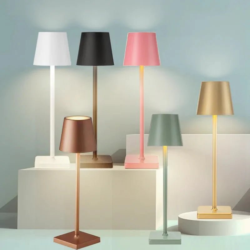 Lampe de Chevet Tactile Minimaliste Sans Fil - Rose