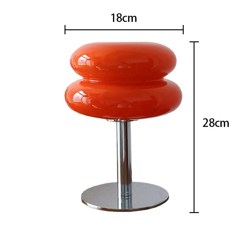 Lampe de Chevet Vintage en Verre Orange - A