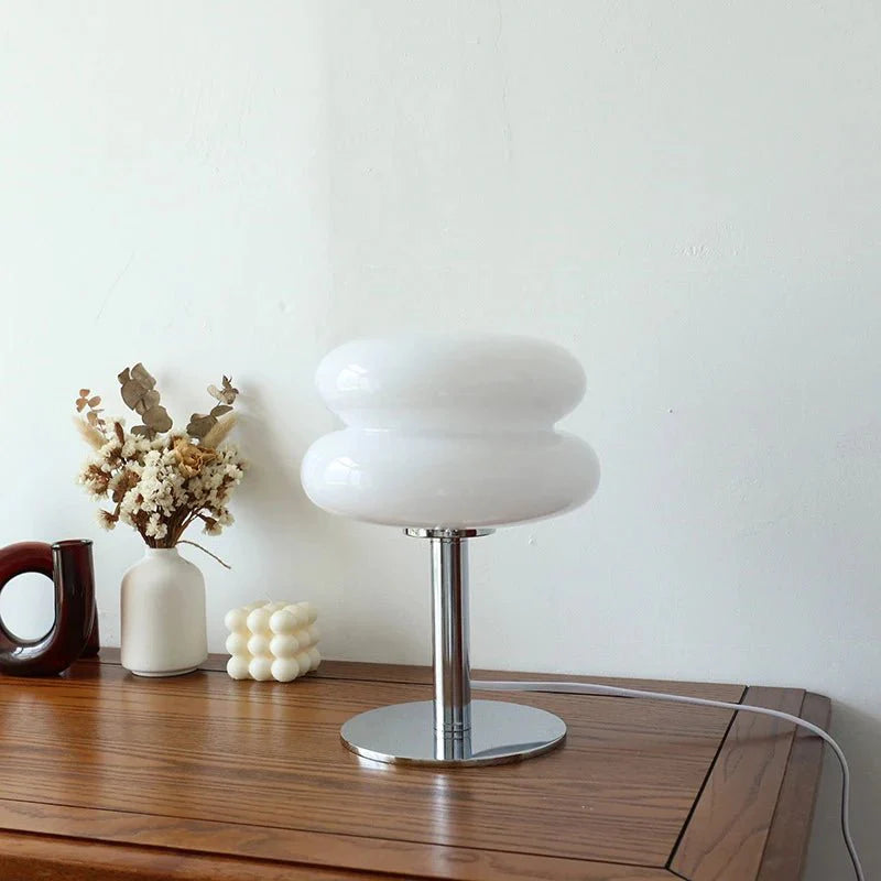 Lampe de Chevet Vintage en Verre Orange - B