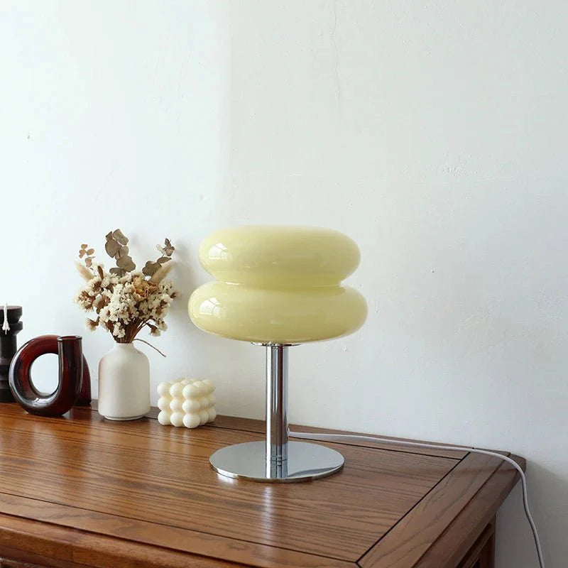 Lampe de Chevet Vintage en Verre Orange - C