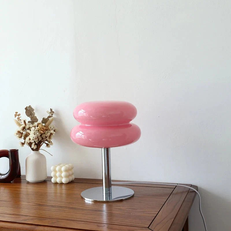 Lampe de Chevet Vintage en Verre Orange - D
