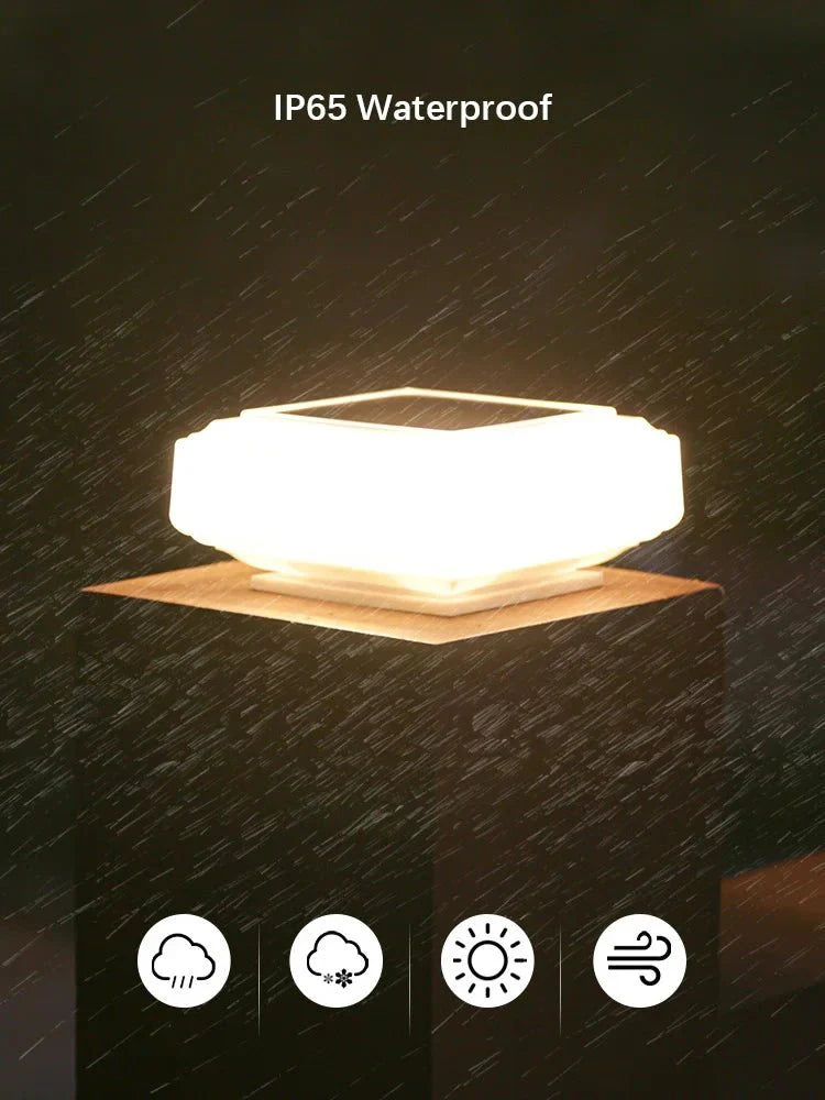 Lampe LED Solaire pour Poteau -